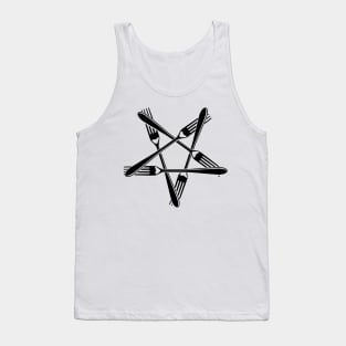 Fork Pentagram (black) Tank Top